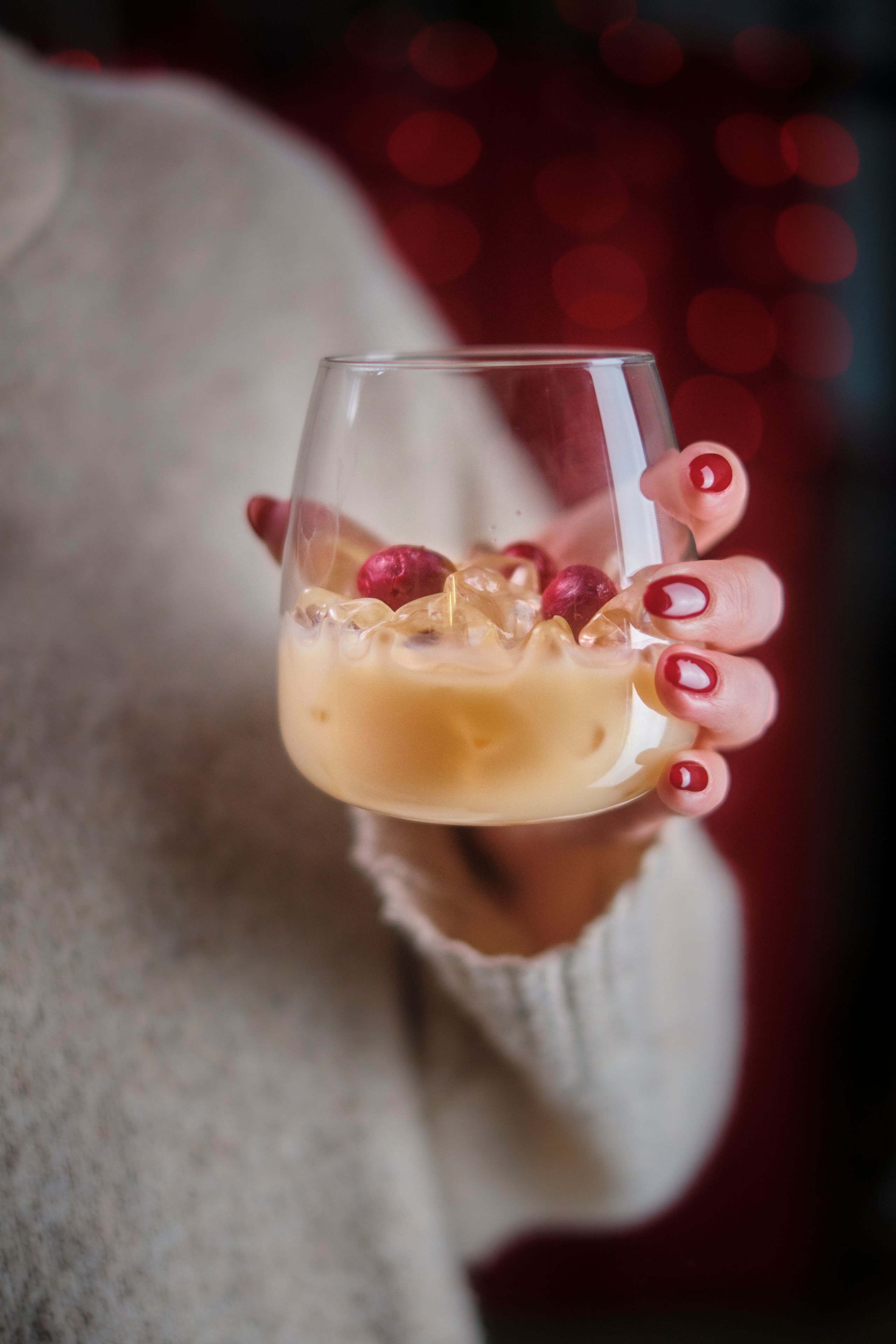 Holding Christmas Cocktail