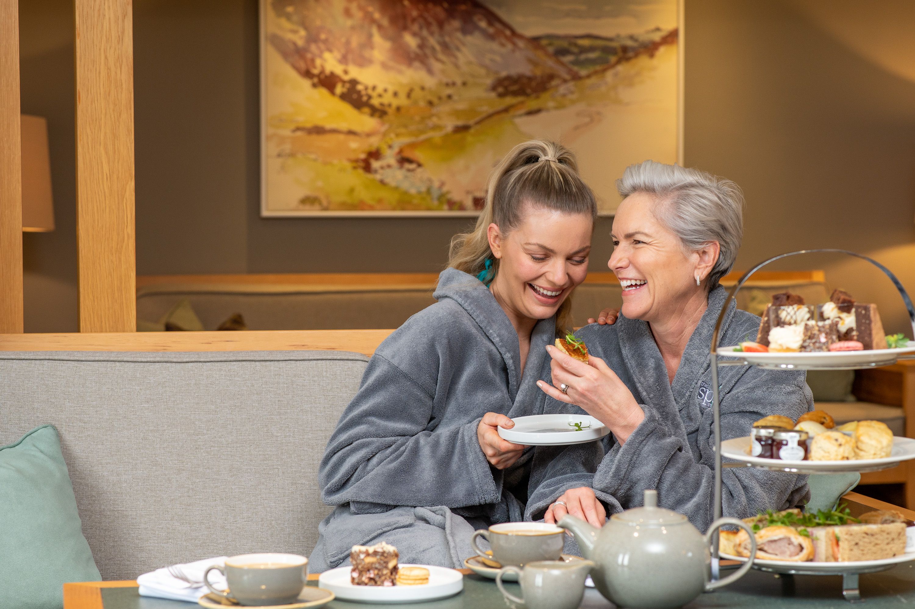 Mother and daughter enjoying our afternoon tea